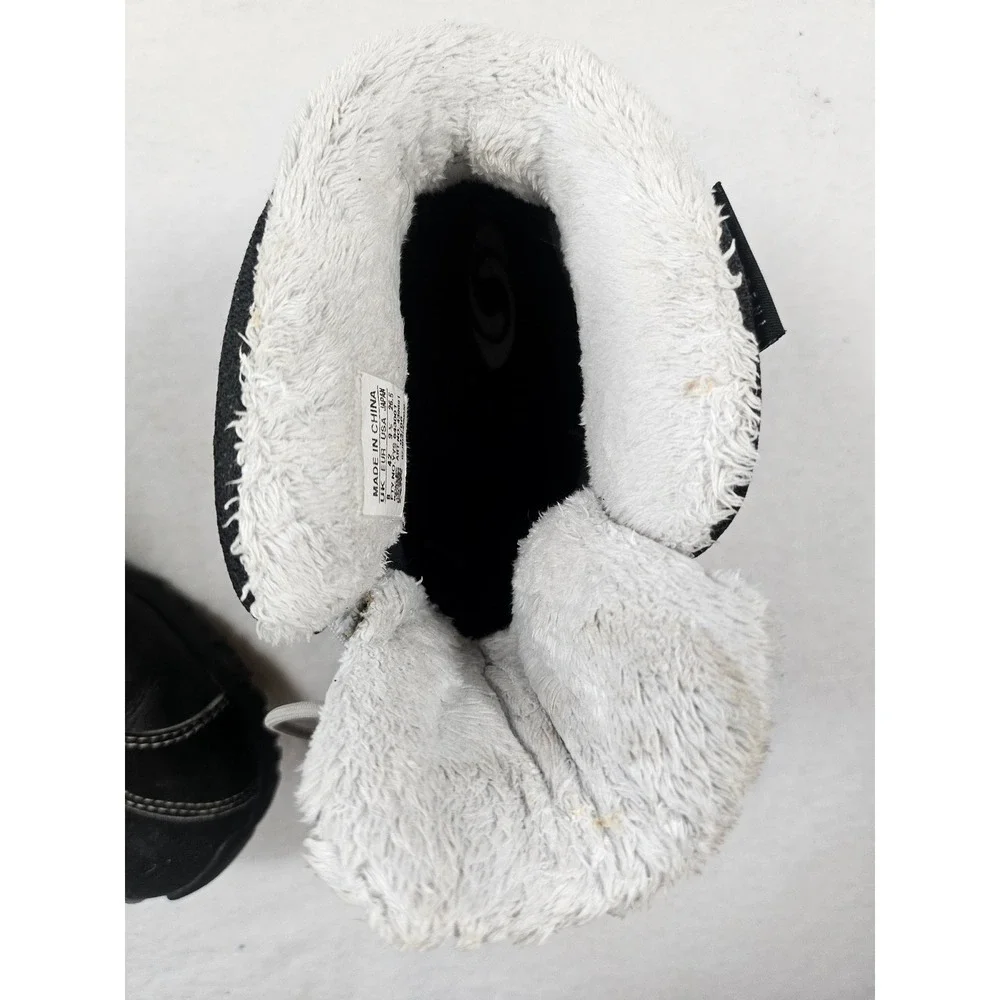 Salomon Waterproof Thinsulate Winter Snow Boots Black Faux Fur Lined Womens 9.5
